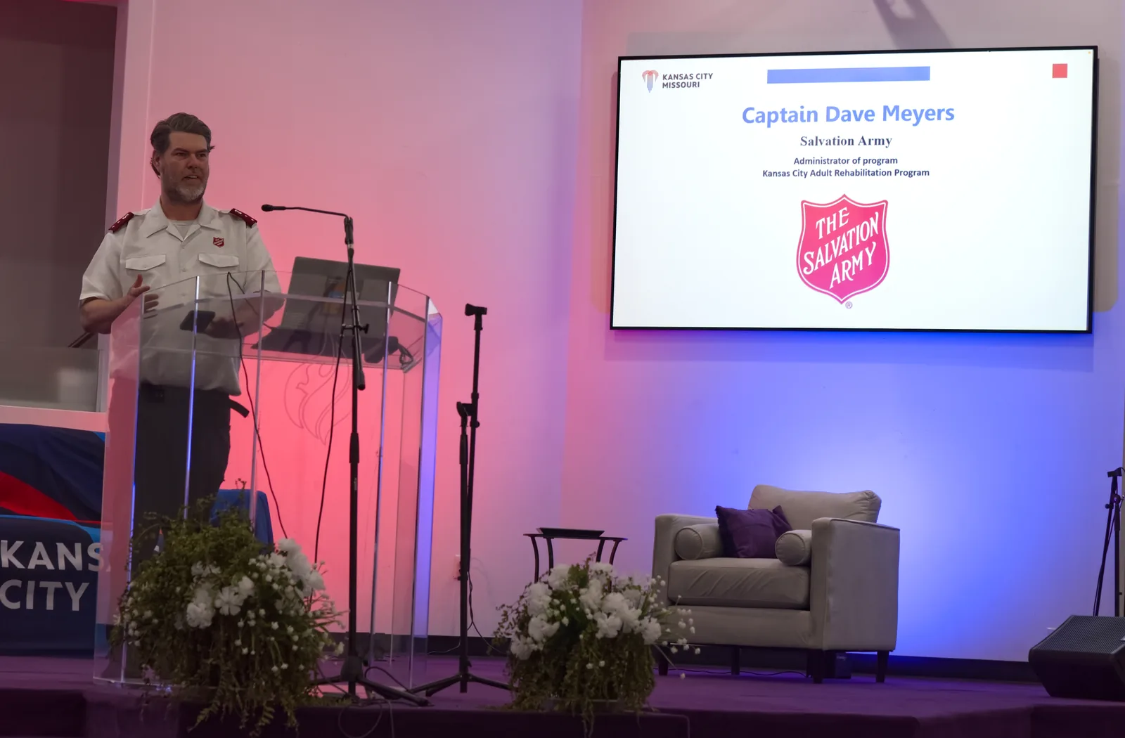 The Salvation Army presentation during the sector speaker program.